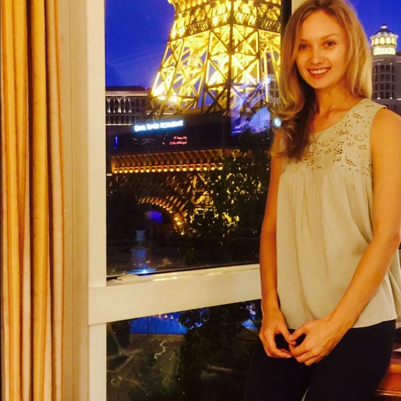 PJK Patterson J. Kincaid Tops - Cotton -leather top